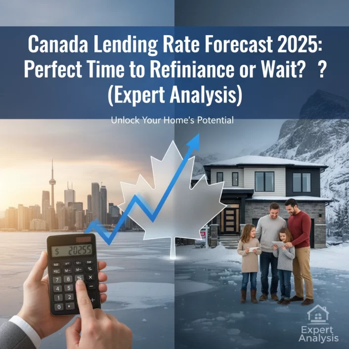 Chart showing canada lending rate forecast trends and Bank of Canada interest rates, 2025